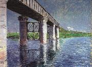 Gustave Caillebotte The Seine and the Railroad Bridge at Argenteuil Spain oil painting artist